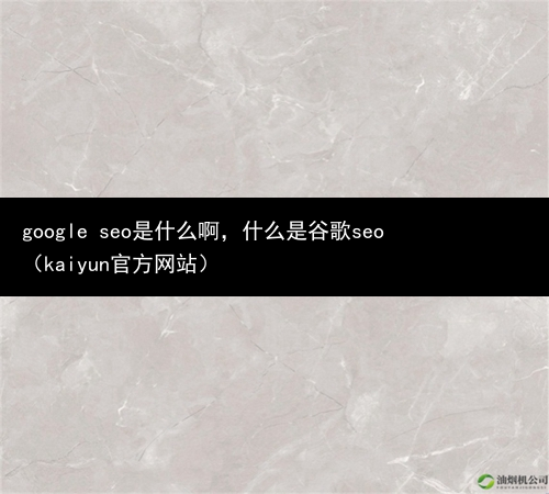 google seo是什么啊，什么是谷歌seo（kaiyun官方网站）(图2)